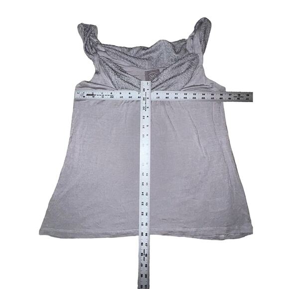 Anthropologie Vanessa‎ Virginia Gray Tweed Cowl Neck Sleeveless Top Small - Picture 6 of 7